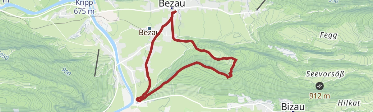 Route map: Bezau | Känzelerundweg